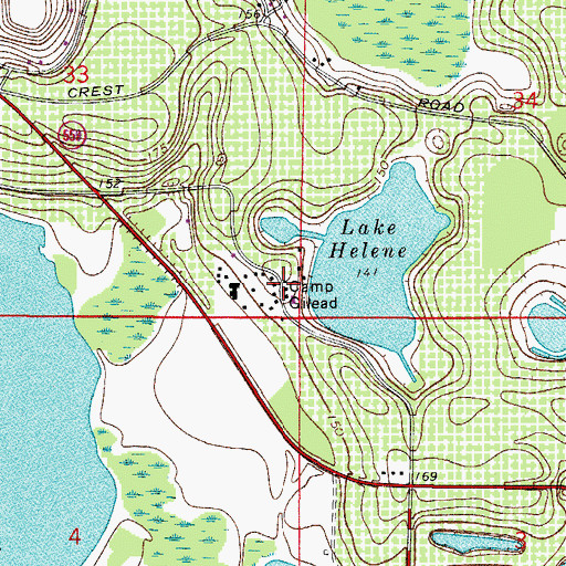 Topographic Map of Camp Gilead, FL