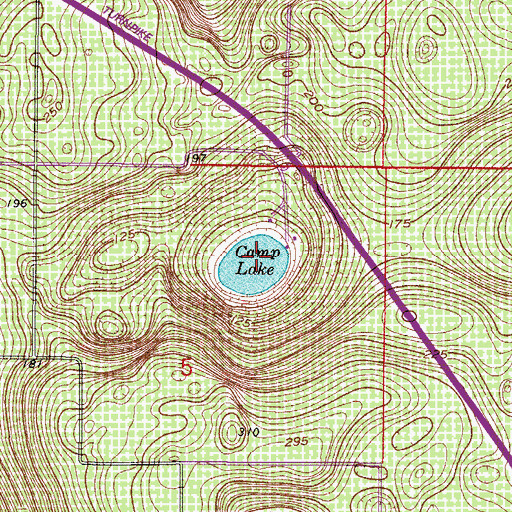 Topographic Map of Camp Lake, FL