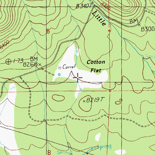 Topographic Map of Cotton Flat, AZ
