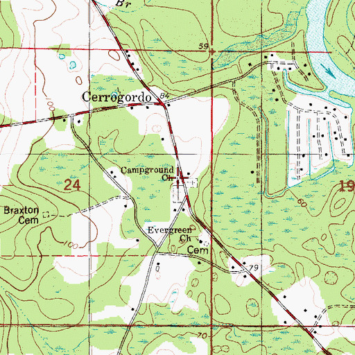 Topographic Map of Camp Meeting Church, FL