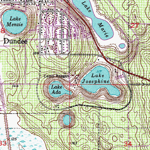 Topographic Map of Camp Reagan, FL