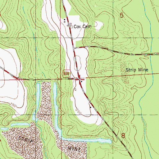Topographic Map of Campbell Chapel, FL
