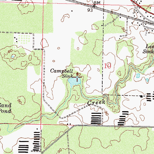 Topographic Map of Campbell Sink, FL