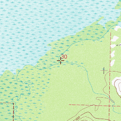 Topographic Map of Caney Creek, FL