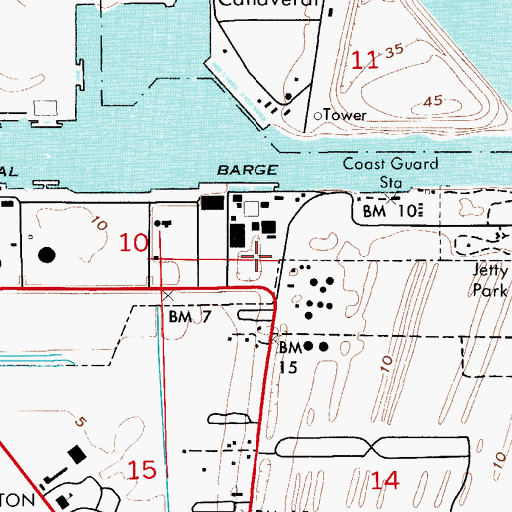 Topographic Map of Cape Canaveral, FL