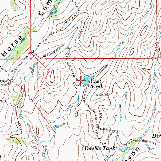 Topographic Map of Chet Tank, AZ