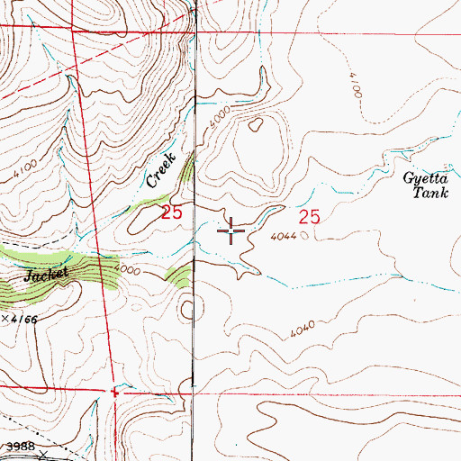Topographic Map of Cottonwood Canyon, AZ