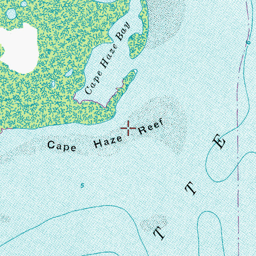 Topographic Map of Cape Haze Reef, FL