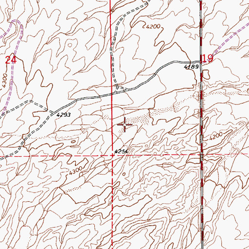 Topographic Map of Cottonwood Canyon, AZ