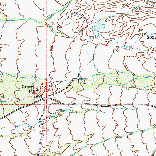 Topographic Map of Cottonwood Canyon, AZ