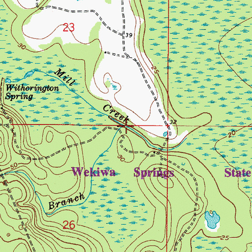 Topographic Map of Carpenter Branch, FL