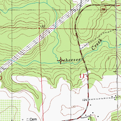 Topographic Map of Carpenter Sink Creek, FL