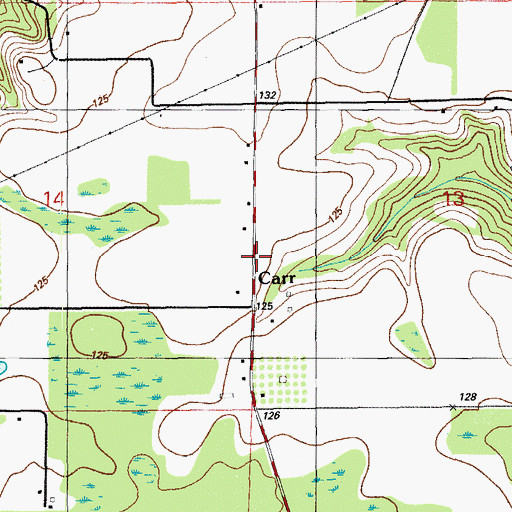 Topographic Map of Carr School, FL