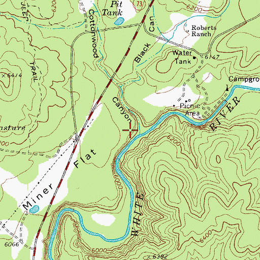 Topographic Map of Cottonwood Canyon, AZ