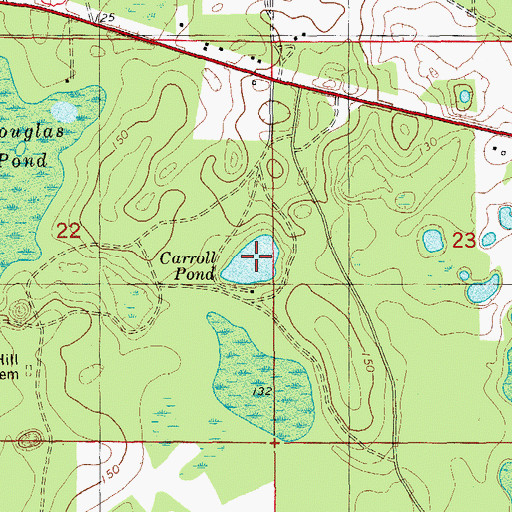 Topographic Map of Carroll Pond, FL