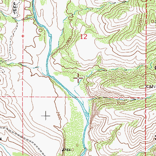 Topographic Map of Cottonwood Canyon, AZ