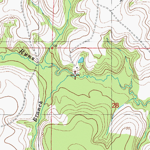 Topographic Map of Carter Branch, FL
