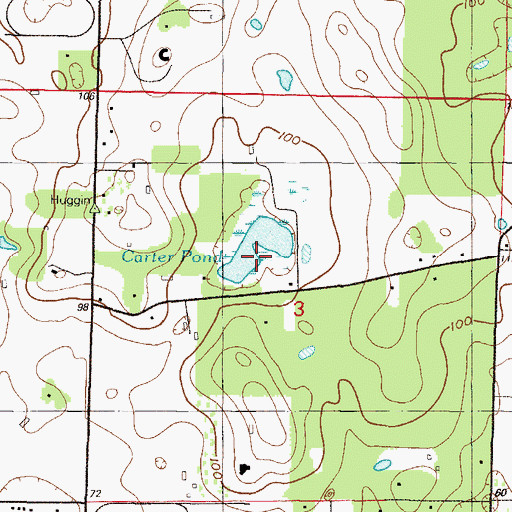 Topographic Map of Carter Pond, FL