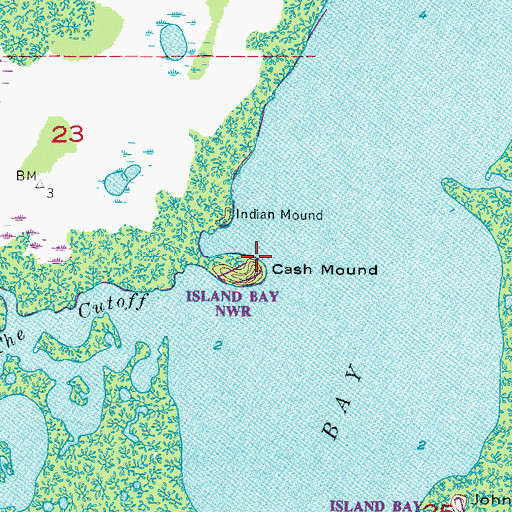 Topographic Map of Cash Mound, FL