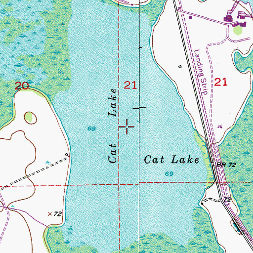 Topographic Map of Cat Lake, FL