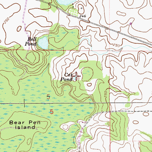 Topographic Map of Cat Pond, FL