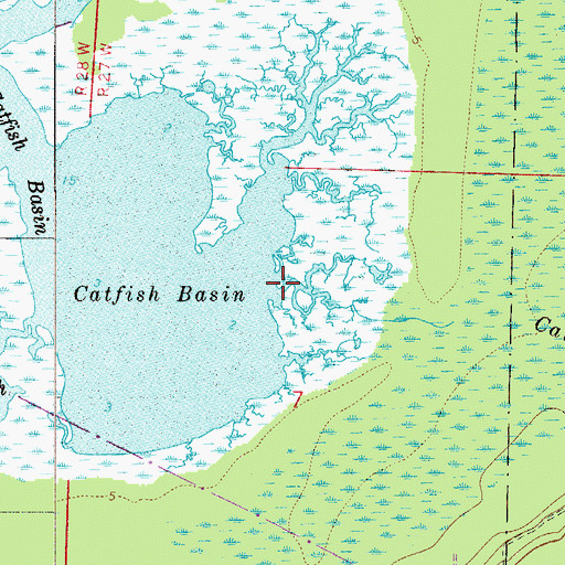 Topographic Map of Catfish Branch, FL