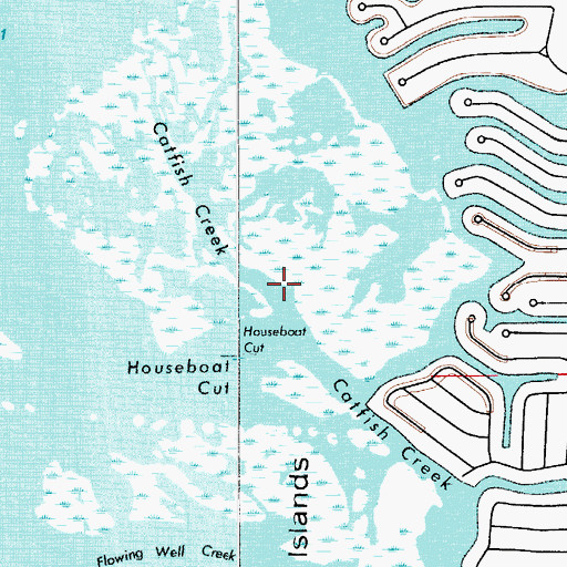 Topographic Map of Catfish Creek, FL