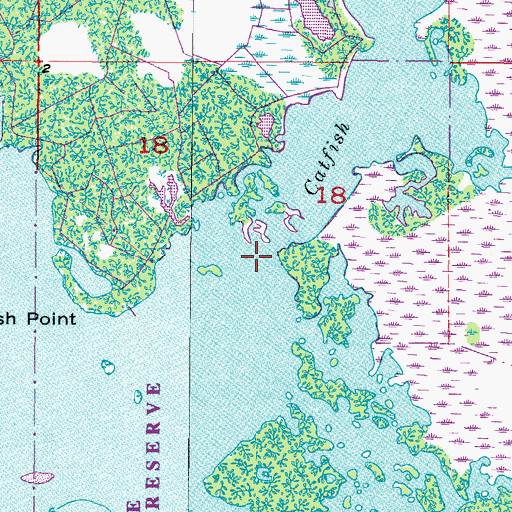 Topographic Map of Catfish Creek, FL