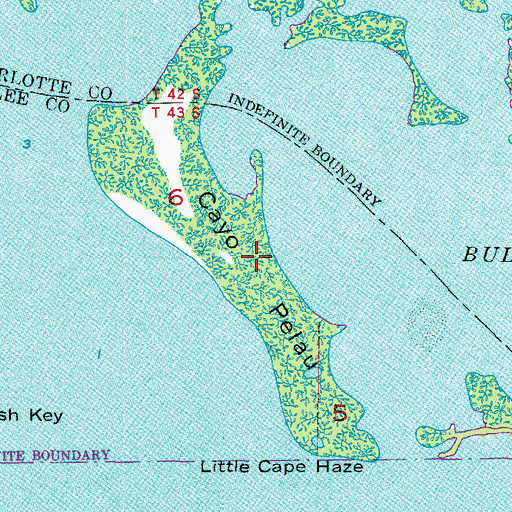 Topographic Map of Cayo Pelau, FL