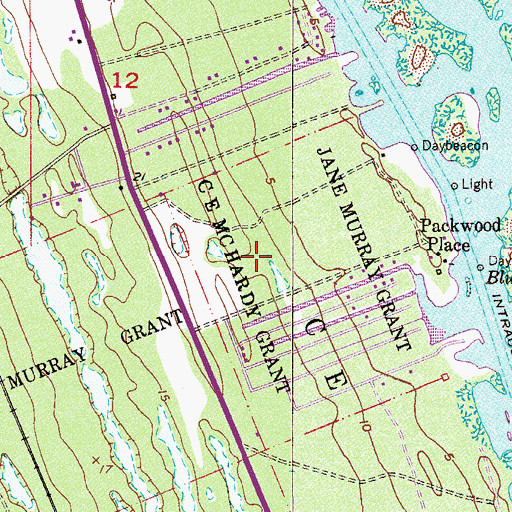 Topographic Map of C E McHardy Grant, FL