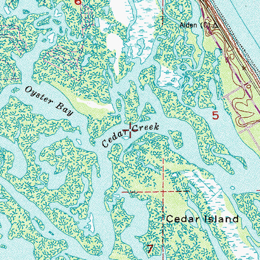 Topographic Map of Cedar Creek, FL