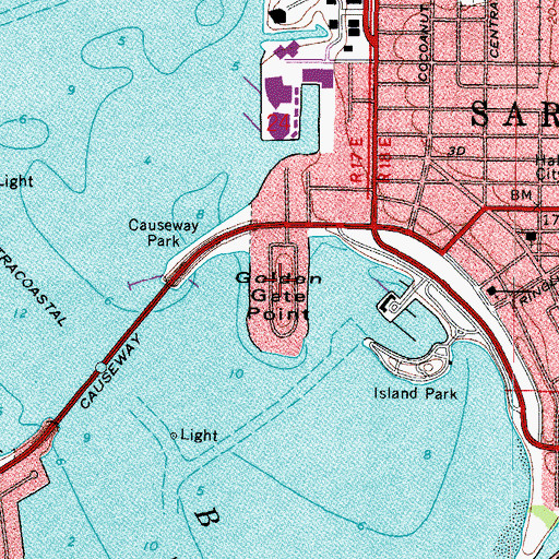 Topographic Map of Golden Gate Point, FL