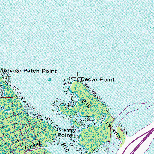 Topographic Map of Cedar Point, FL