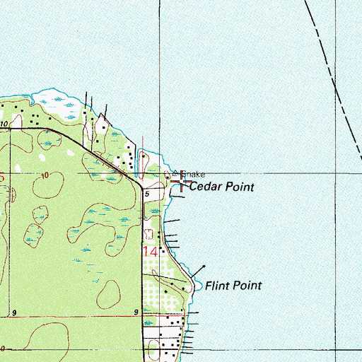 Topographic Map of Cedar Point, FL