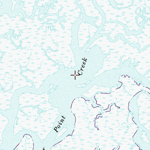 Topographic Map of Cedar Point Creek, FL
