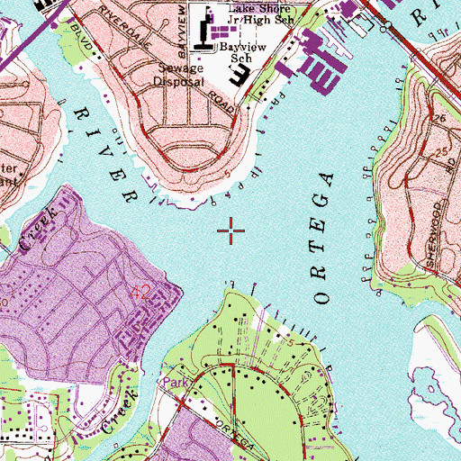 Topographic Map of Cedar River, FL