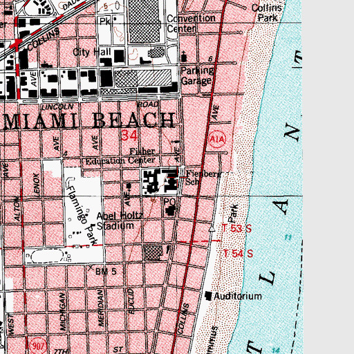 Topographic Map of Feinberg School, FL