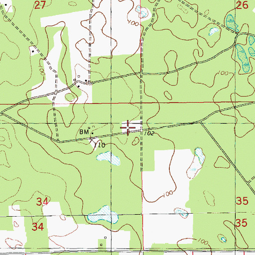 Topographic Map of Central School, FL