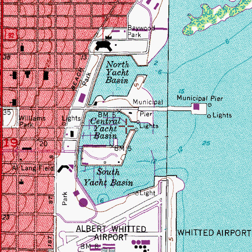 Topographic Map of Central Yacht Basin, FL