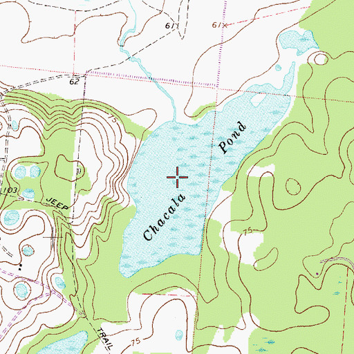 Topographic Map of Chacala Pond, FL