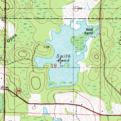 Topographic Map of Smith Pond, FL