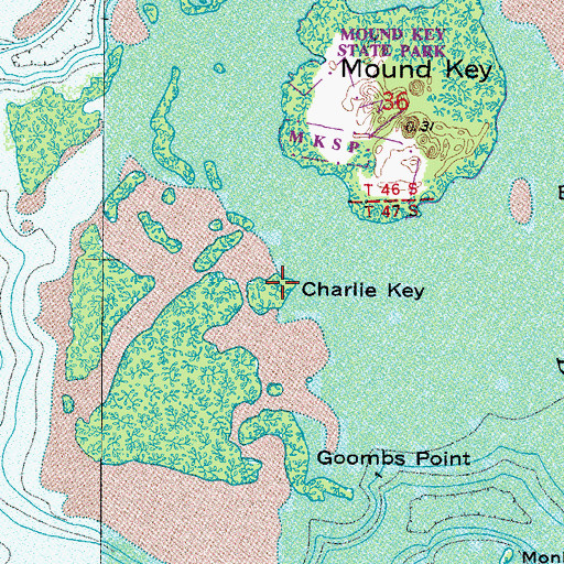 Topographic Map of Charlie Key, FL