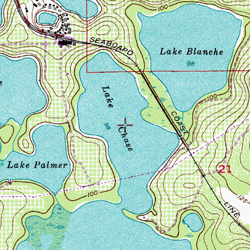 Topographic Map of Lake Chase, FL