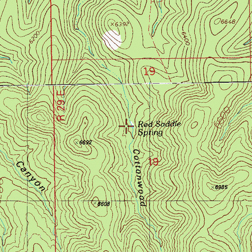 Topographic Map of Red Saddle Spring, AZ