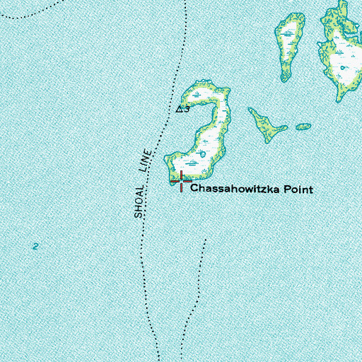 Topographic Map of Chassahowitzka Point, FL