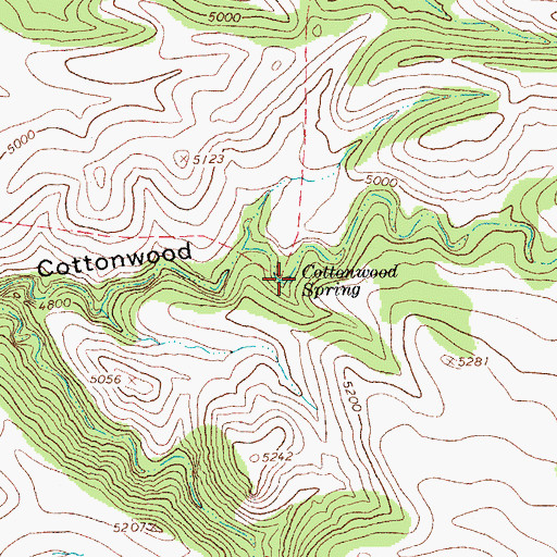 Topographic Map of Cottonwood Spring Number 3, AZ