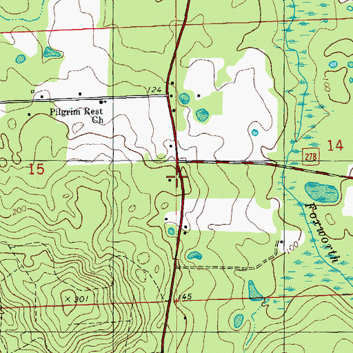 Topographic Map of Cherokee School, FL