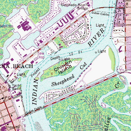 Topographic Map of Chicken Island, FL