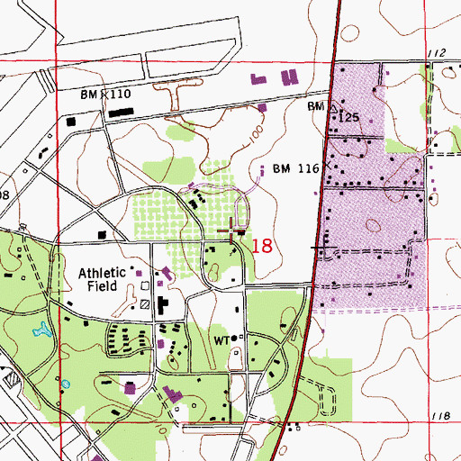 Topographic Map of Chipola Junior College, FL