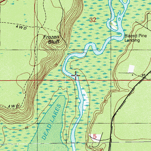 Topographic Map of Chipola River, FL